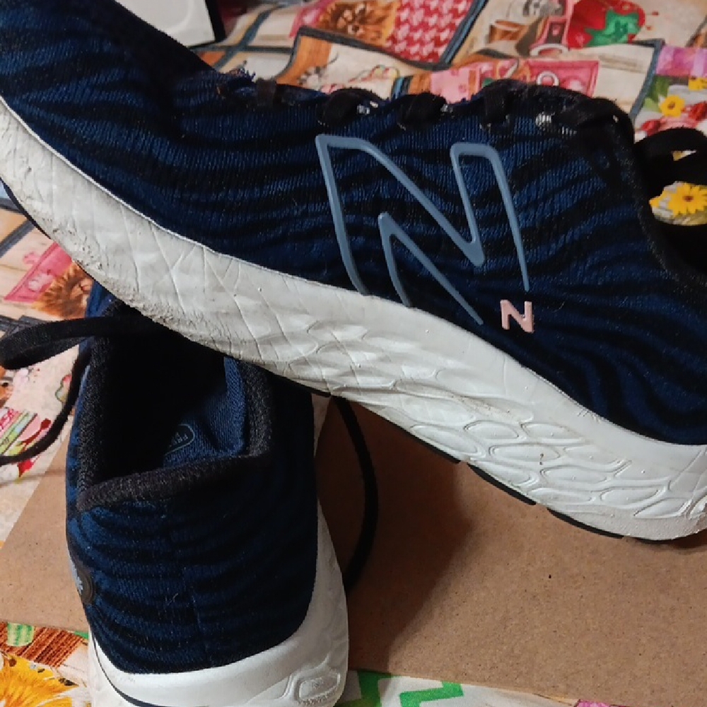 New Balance Navy and White Fresh Foam Sneakers